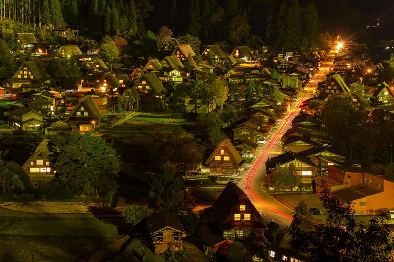 白川郷の夜景