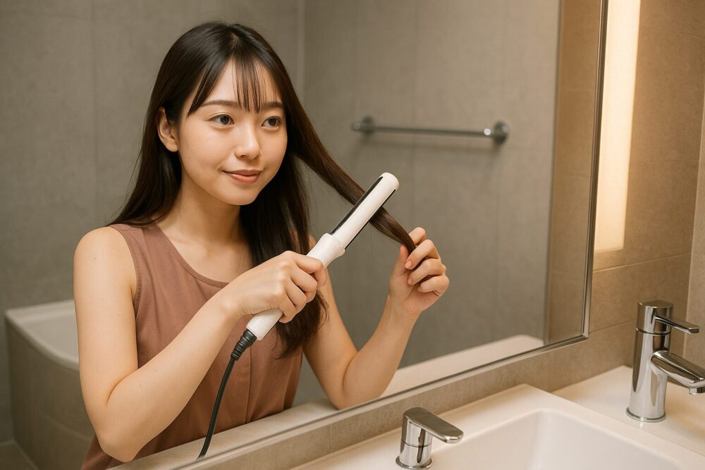 ホテルでヘアアイロン