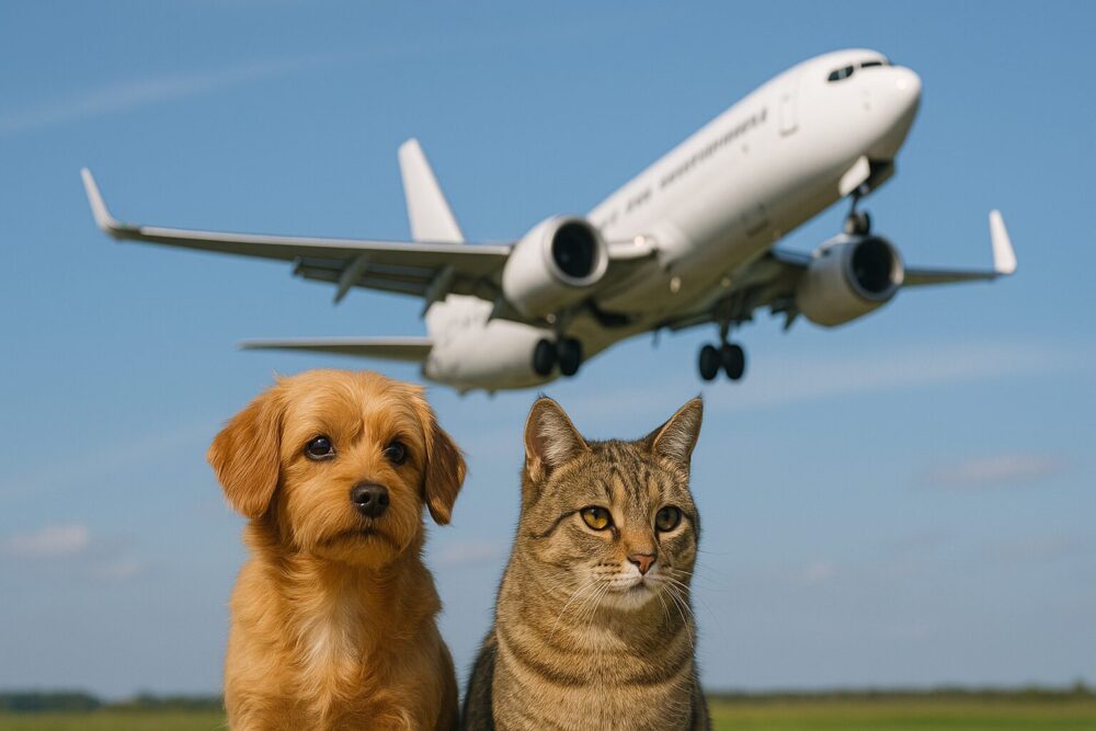 飛行機とペット