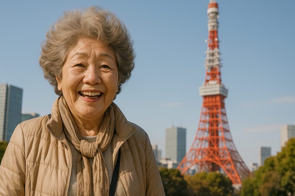 髪の毛ボリューム感あるシニア女性