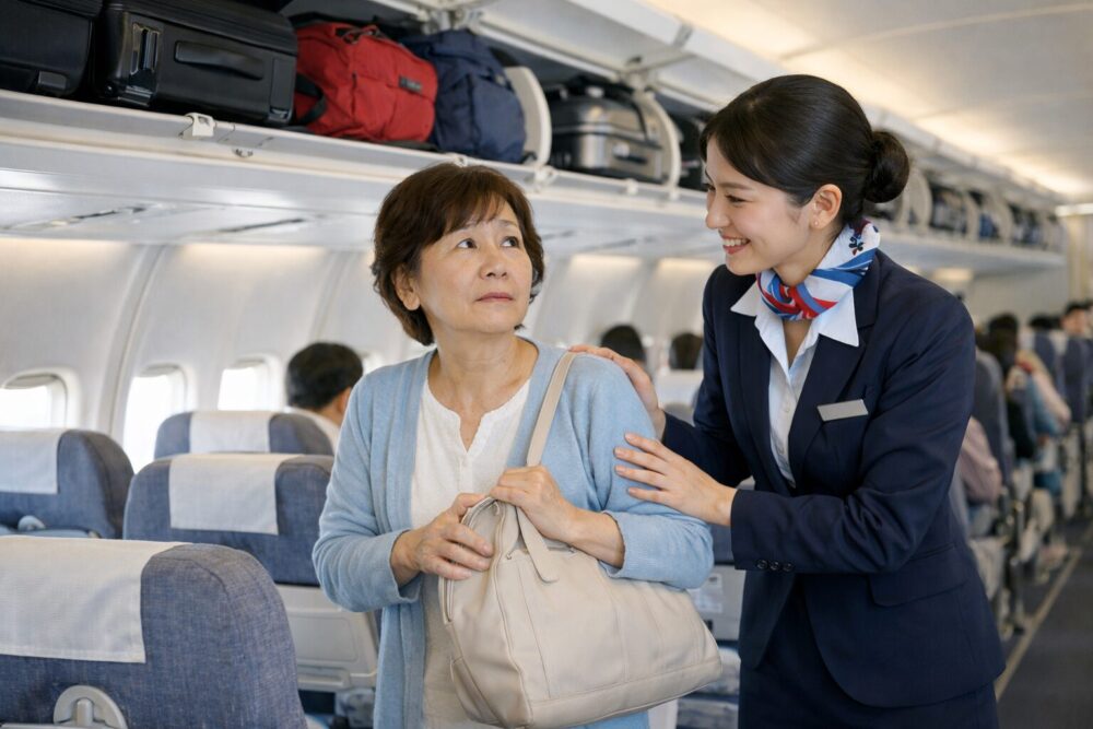 荷物が入らなくて困っているシニア