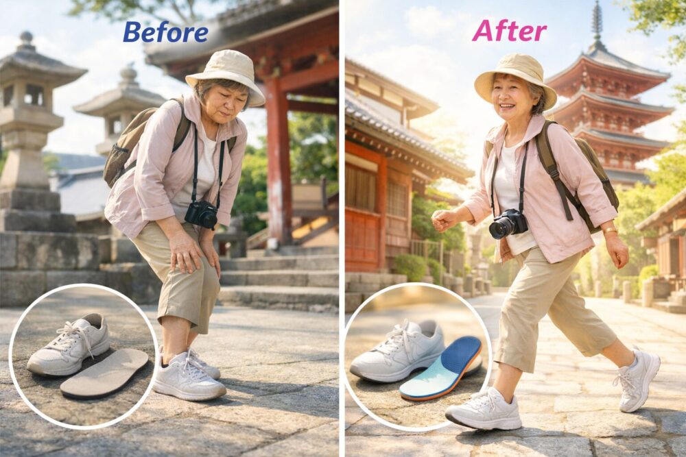 インソールで快適