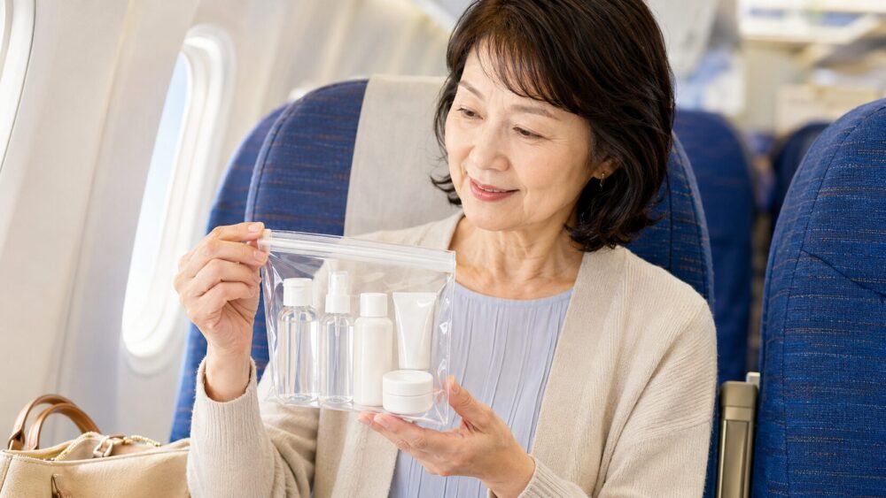 飛行機で化粧品を持ち込むルール