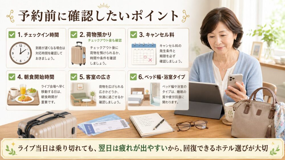 ホテル予約前に確認したいポイント